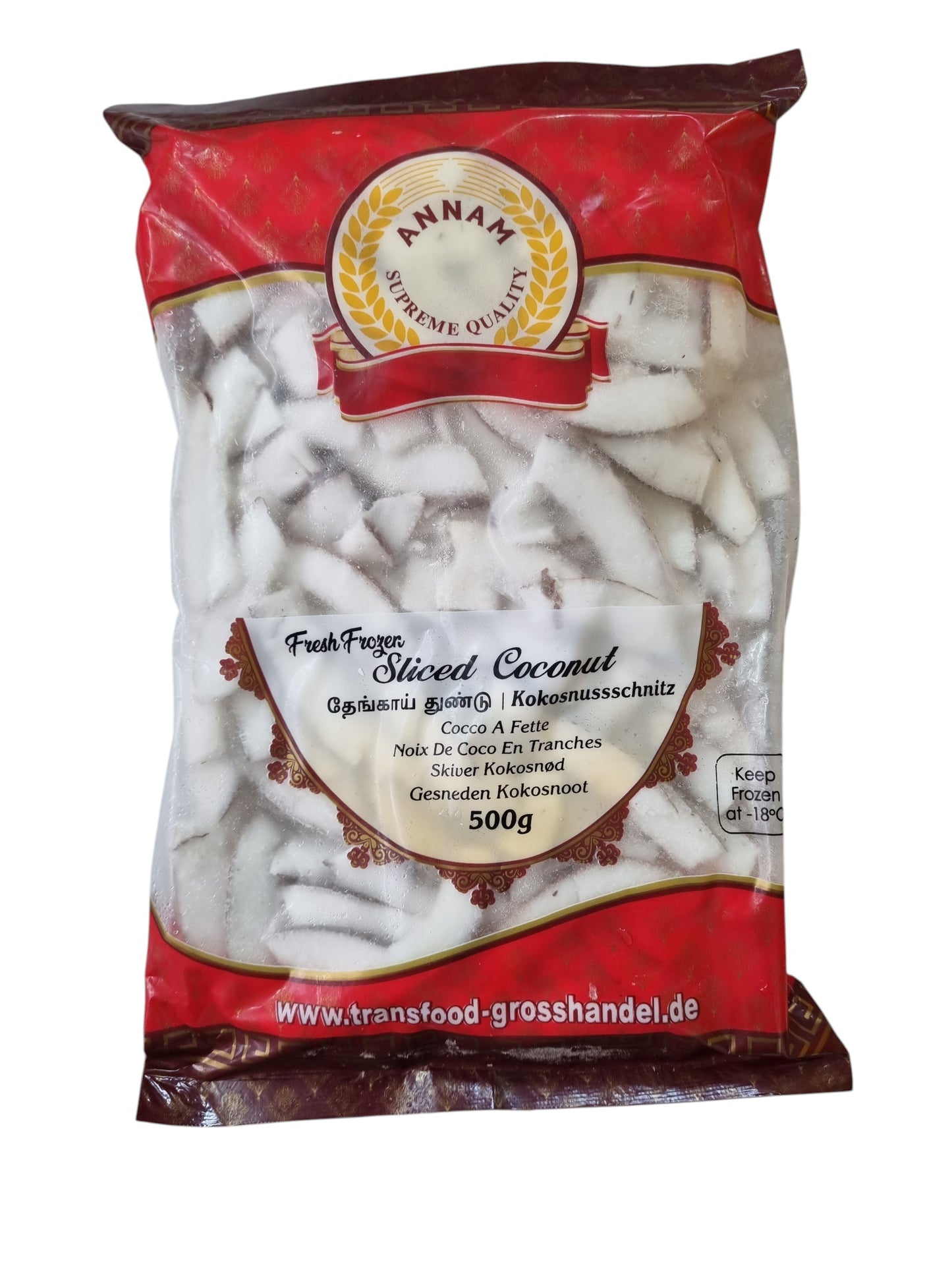 Annam Coconut Sliced 500g