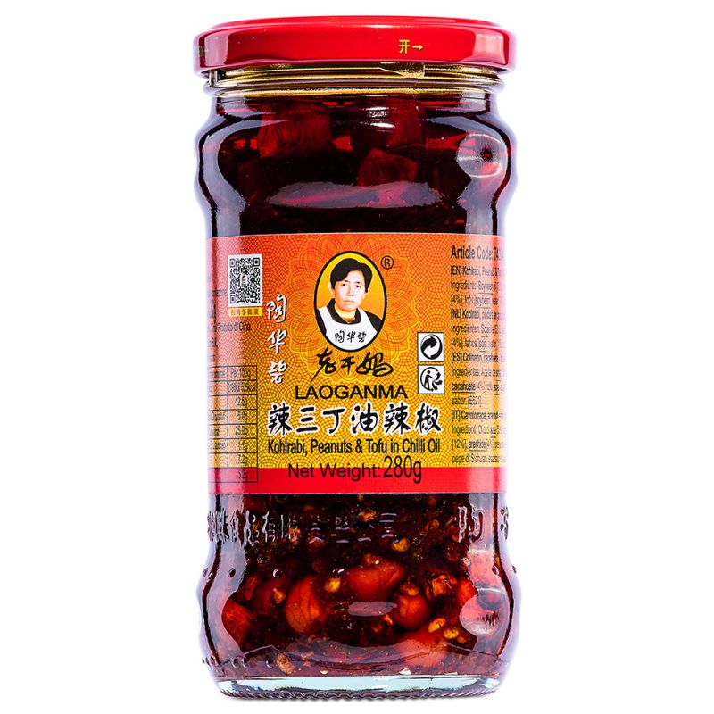 Laoganma Kohirabi Peanuts & Tofu in Chilli Oil 280g